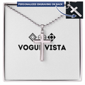 Personalized Cross Necklace with Ball Chain