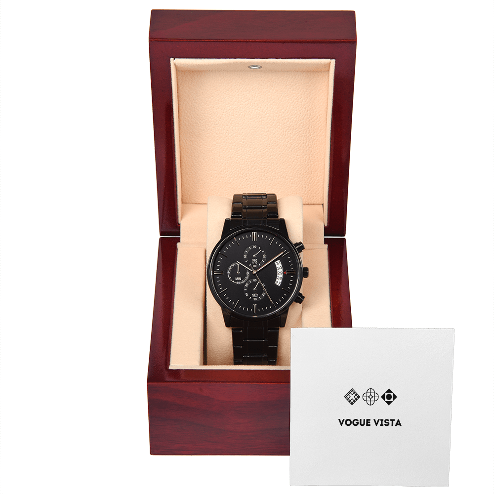 Black Chronograph Watch