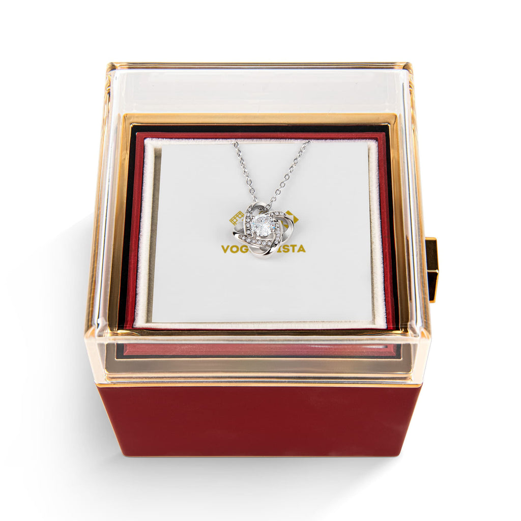 Love Knot with Rotating Rose Gift Box