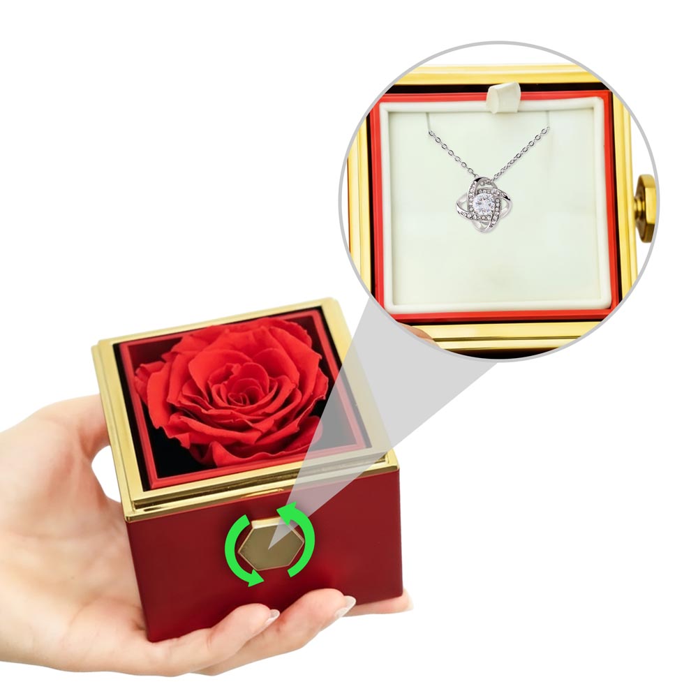 Love Knot with Rotating Rose Gift Box